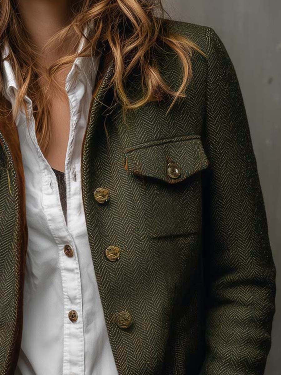 Honorine | Blazer Vintage Chevron