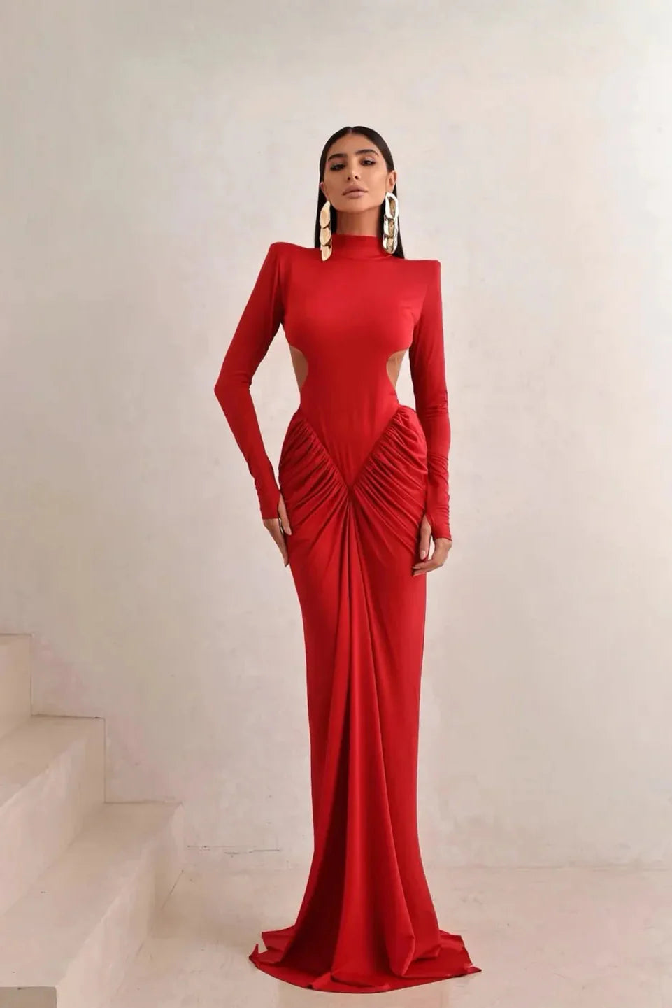 Evane Red Maxi Dress
