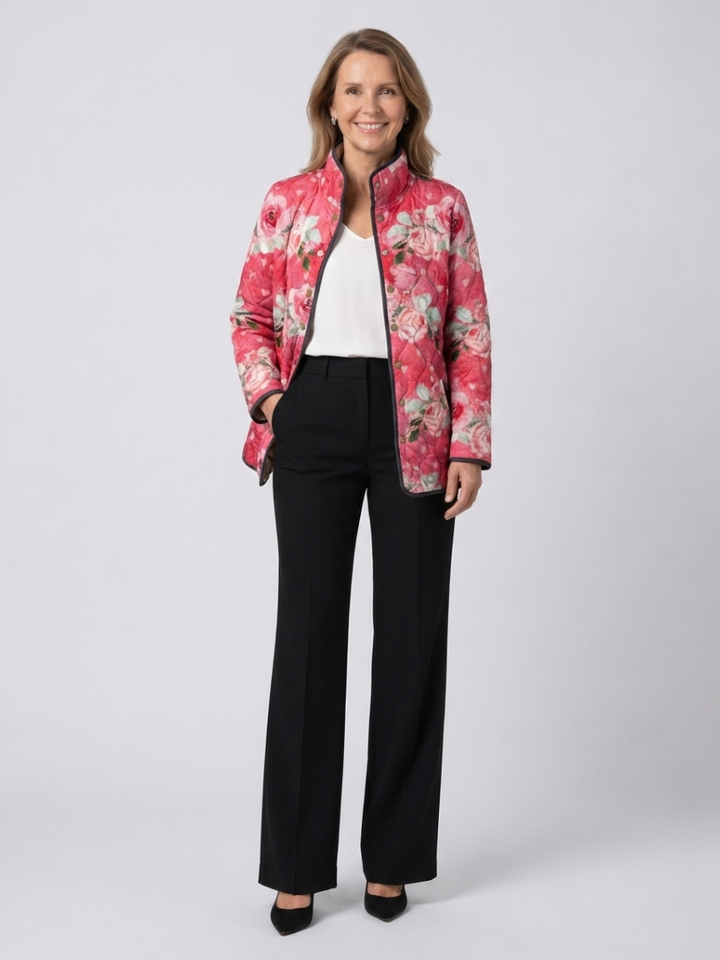 Azucena | Chaqueta Acolchada de Rosas