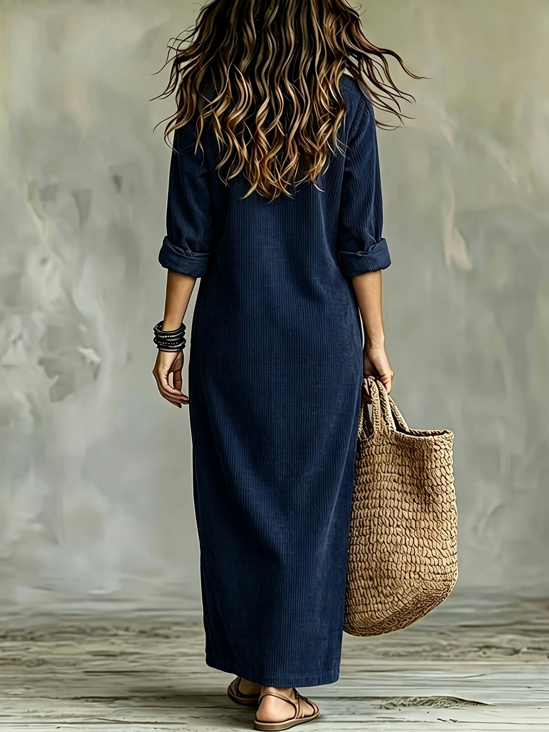 Leonora | Vestido Camisero de Pana