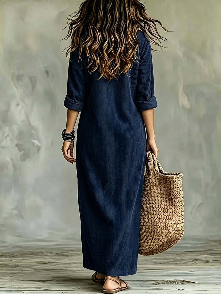Leonora | Vestido Camisero de Pana