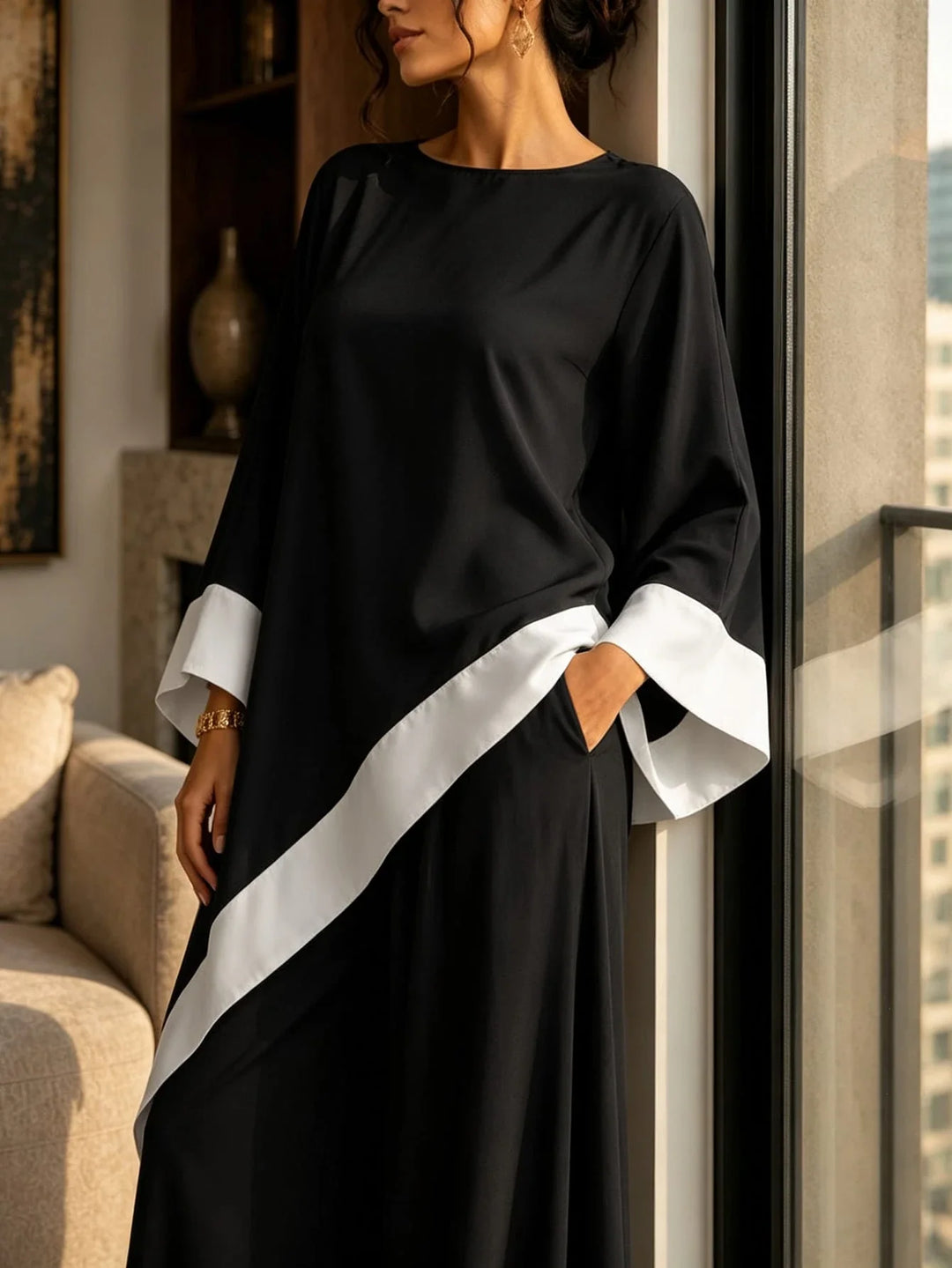 Carla | Conjunto Curvy de Dos Piezas en Contraste