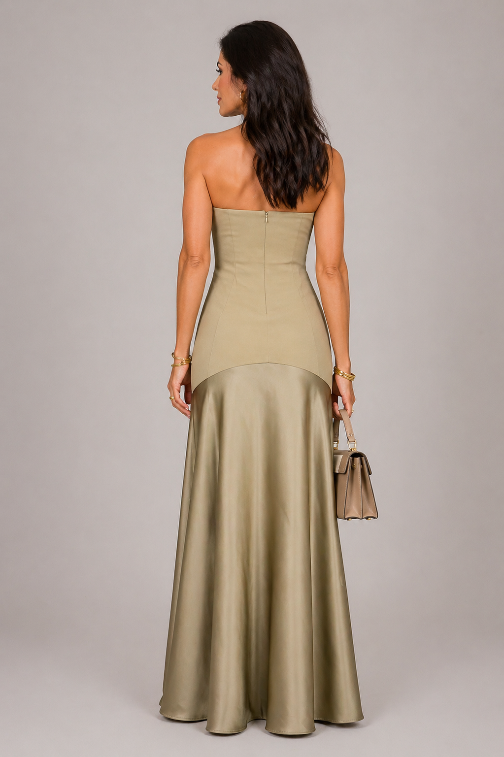 Sahara Glow | Vestido Maxi Satinado