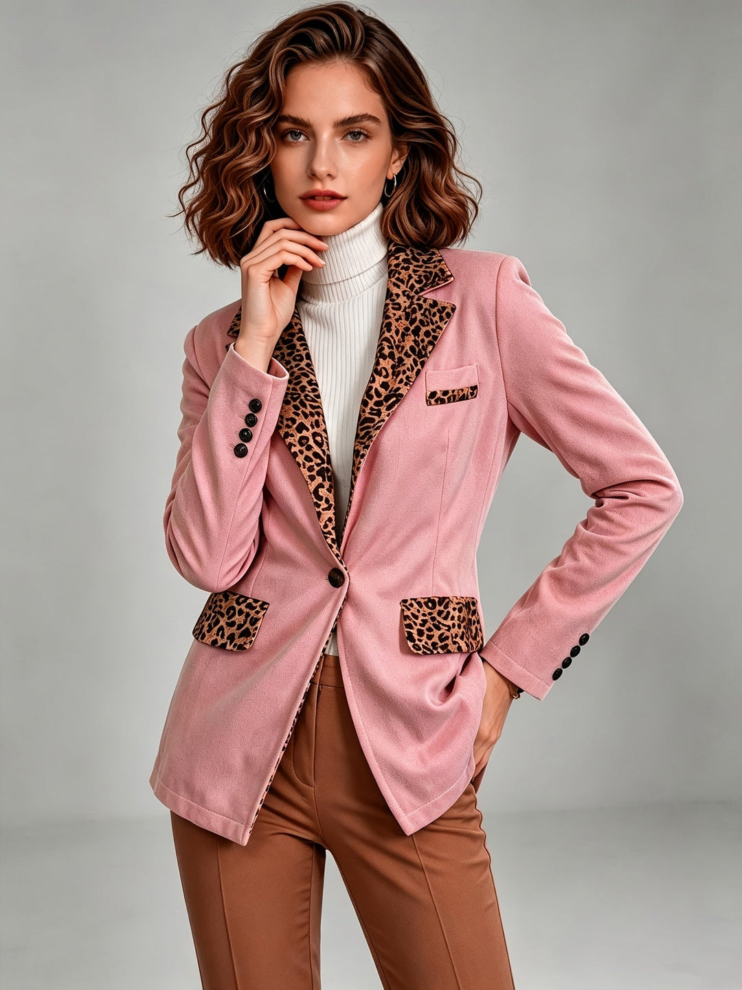 Clementina | Blazer Rosa de Terciopelo
