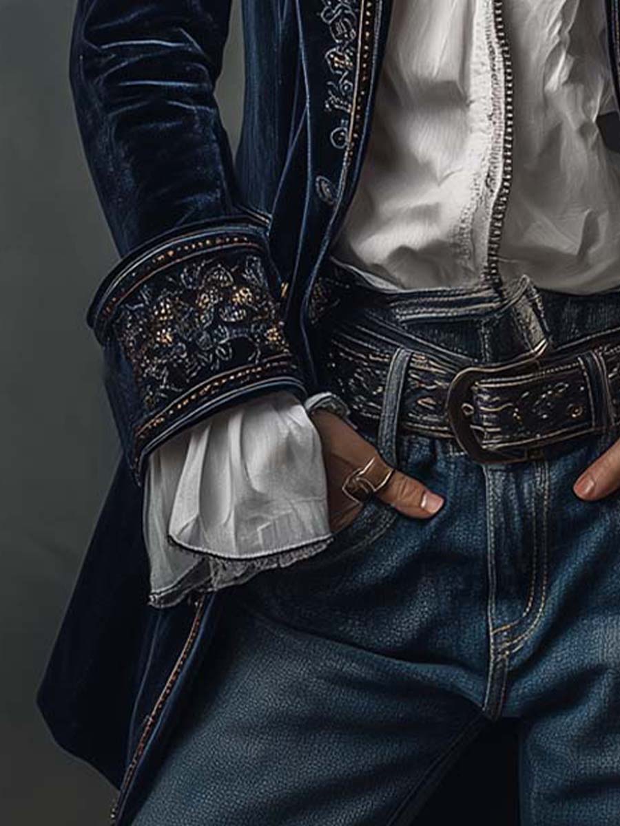 Athénaïs | Chaqueta Larga Bordada