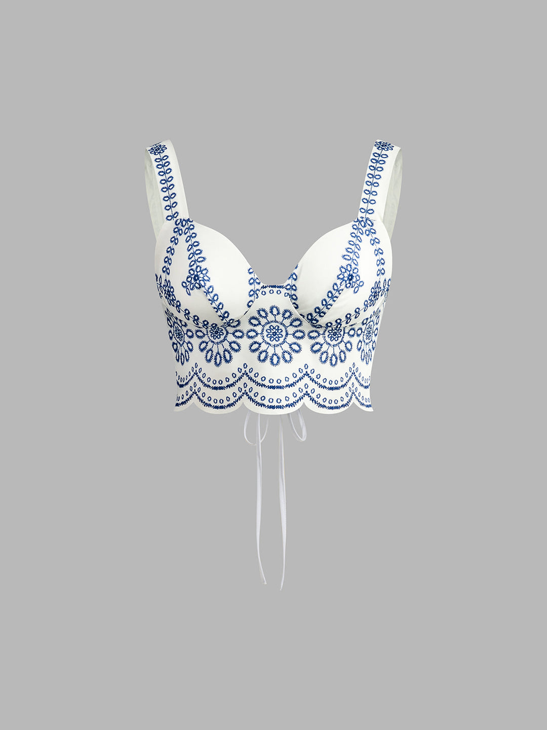 Conjunto de falda con estampado, sin mangas y amarre en la espalda