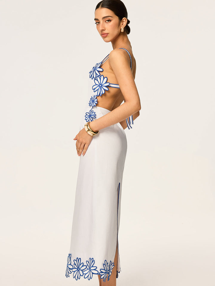 Vestido Maxi Floral con Moño