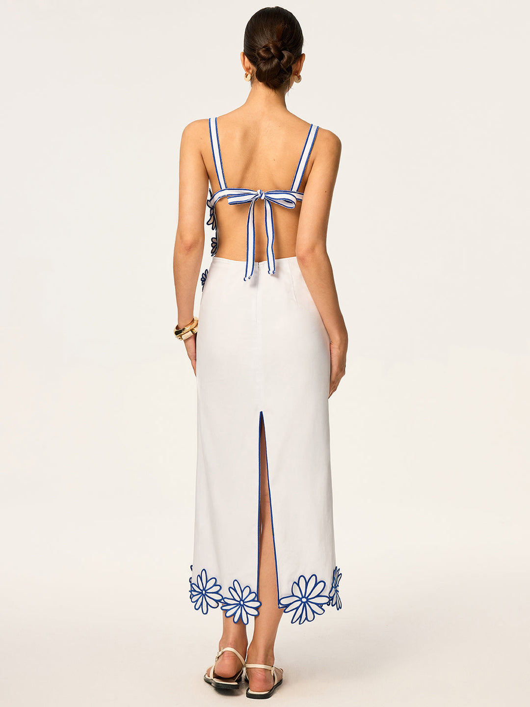 Vestido Maxi Floral con Moño