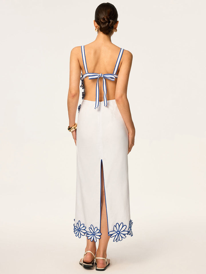 Vestido Maxi Floral con Moño
