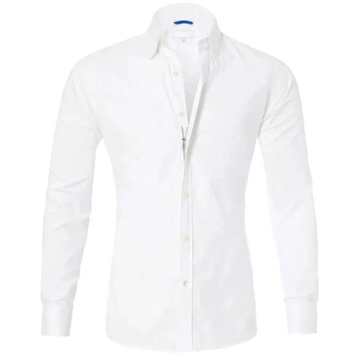 Blouse - Polyester Blend Hidden Zip And Wrinkle Control