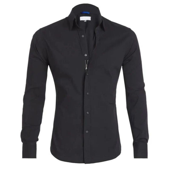 Blouse - Polyester Blend Hidden Zip And Wrinkle Control