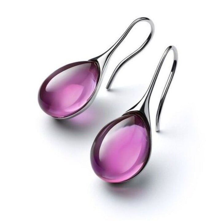 Pendientes de gota de cristal