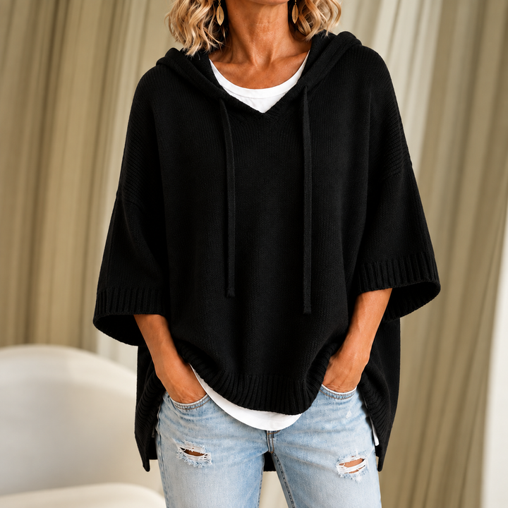 Oriana | Poncho de Punto con Capucha