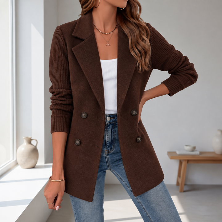 Blazer con Mangas de Punto