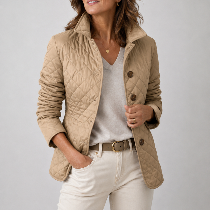 Chaqueta acolchada ligera Iria en color caqui