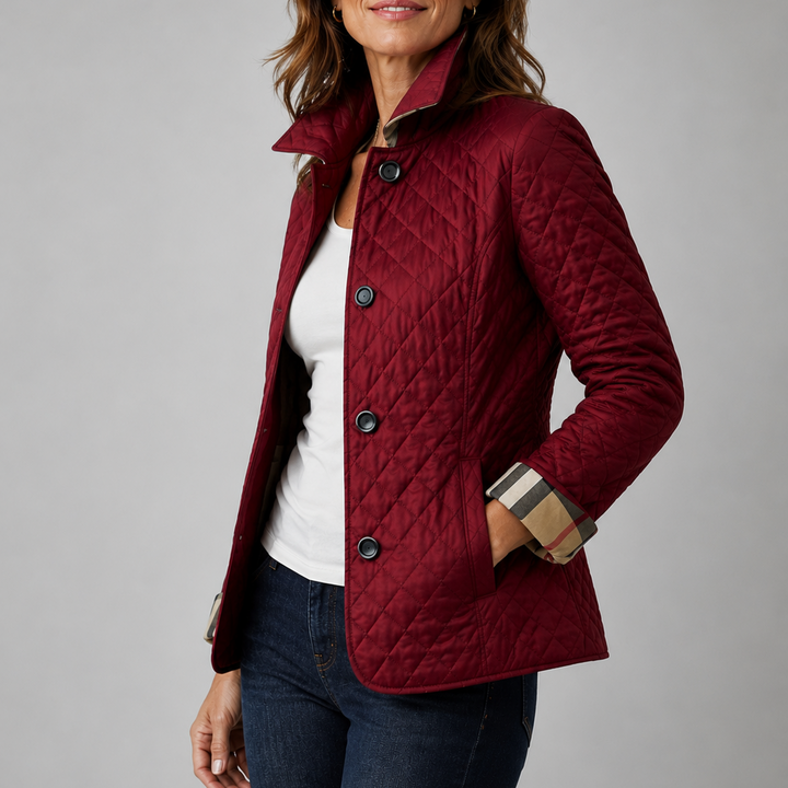 Chaqueta acolchada ligera Iria en color rojo