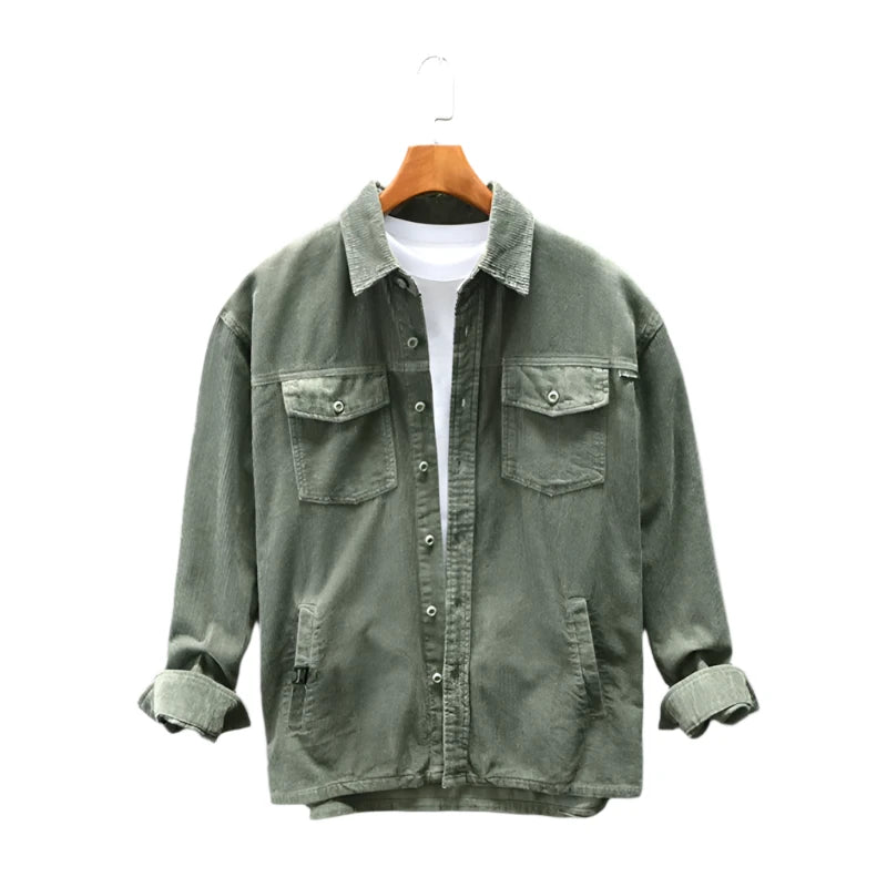 Cord Blend Shirt - Textured Surface & Easy Layering