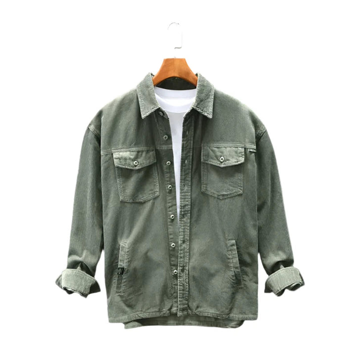 Cord Blend Shirt - Textured Surface & Easy Layering