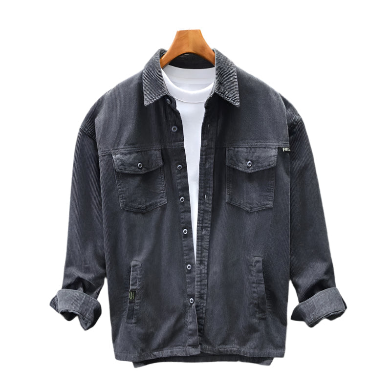 Cord Blend Shirt - Textured Surface & Easy Layering