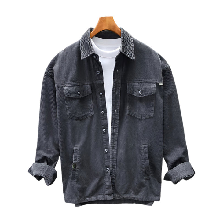Cord Blend Shirt - Textured Surface & Easy Layering
