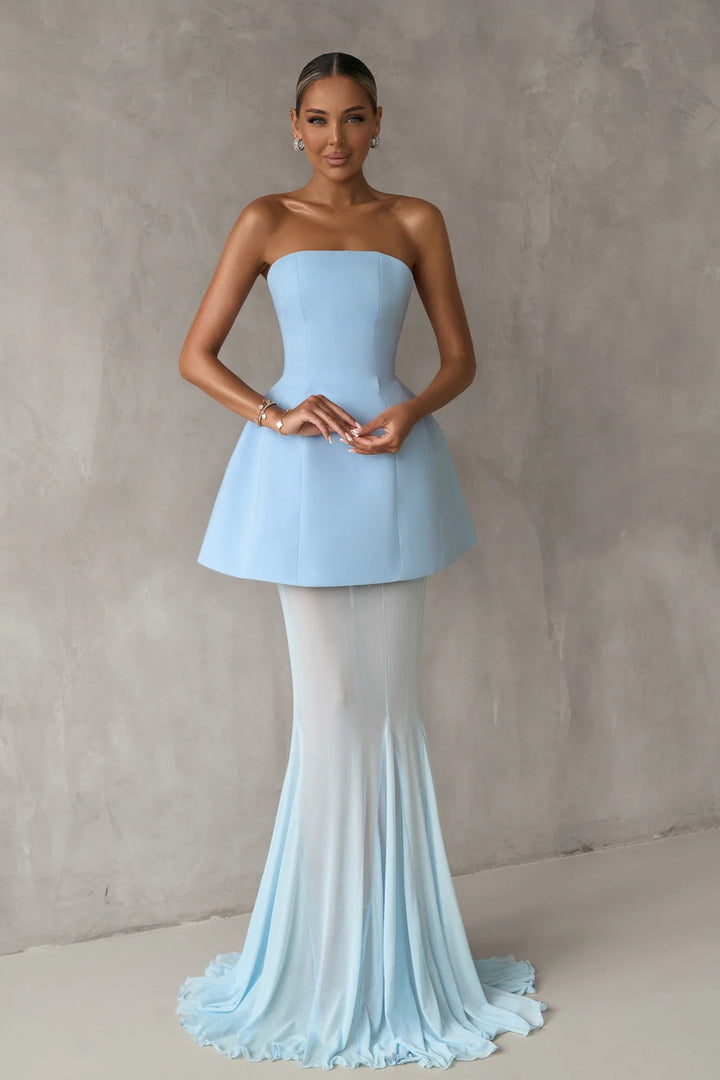 Althea Baby Blue Maxi Dress