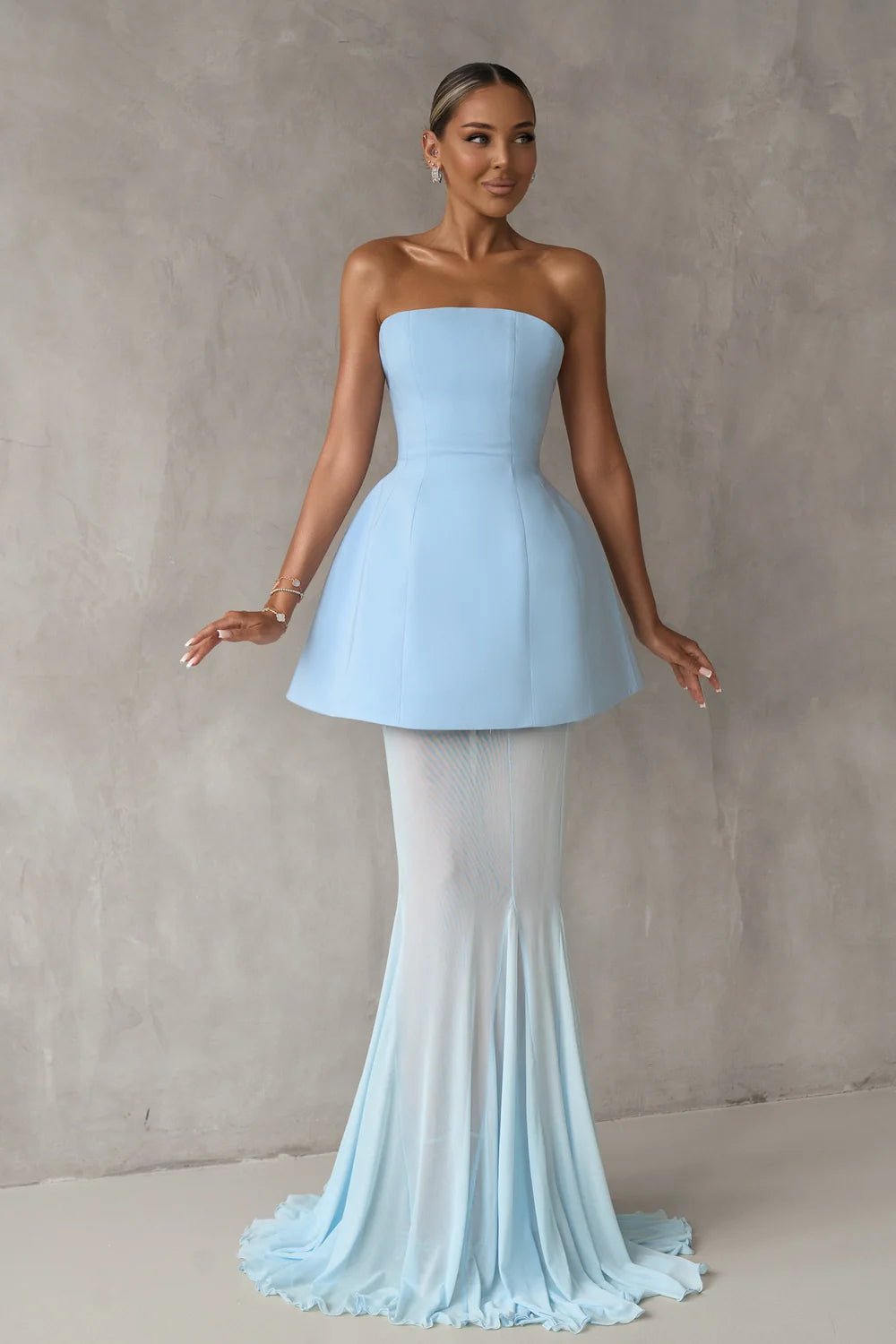 Althea Baby Blue Maxi Dress