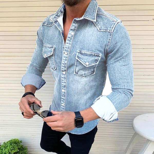Denim Blend Shirt – Slim Shape And Durable All Day Wear