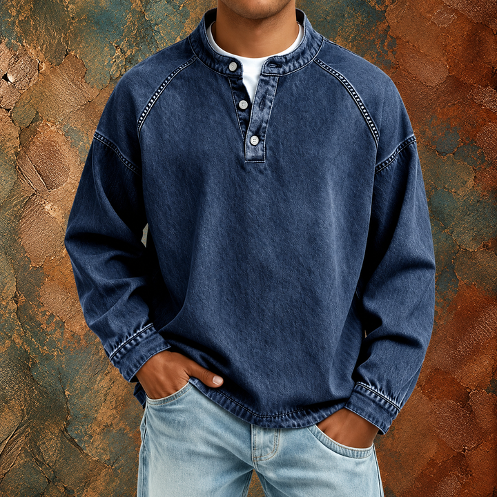 Stanley | Camiseta Henley Vaquera