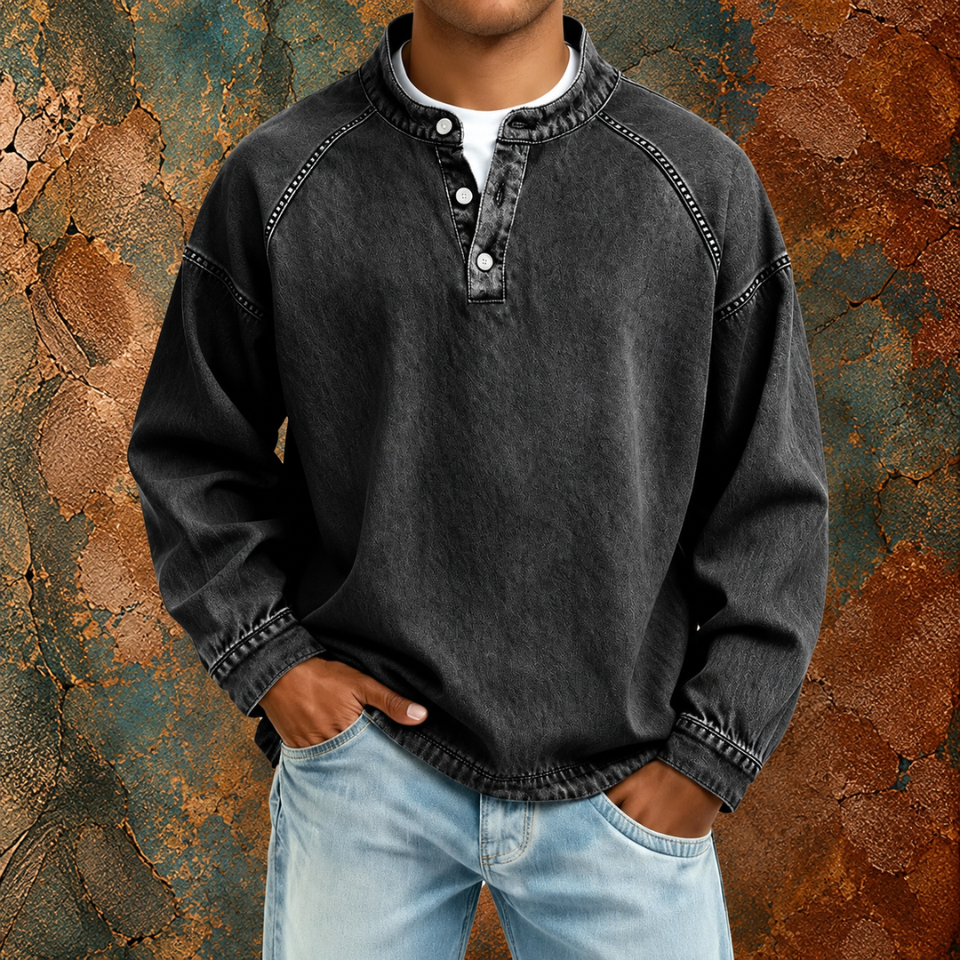 Stanley | Camiseta Henley Vaquera