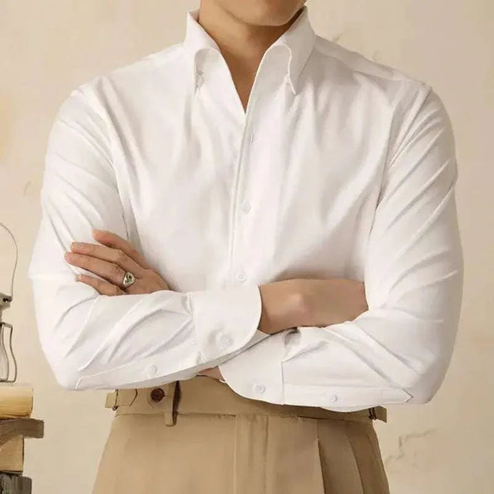 Dress Shirt - Polyester Blend Streamlined Fit And Neat Wear