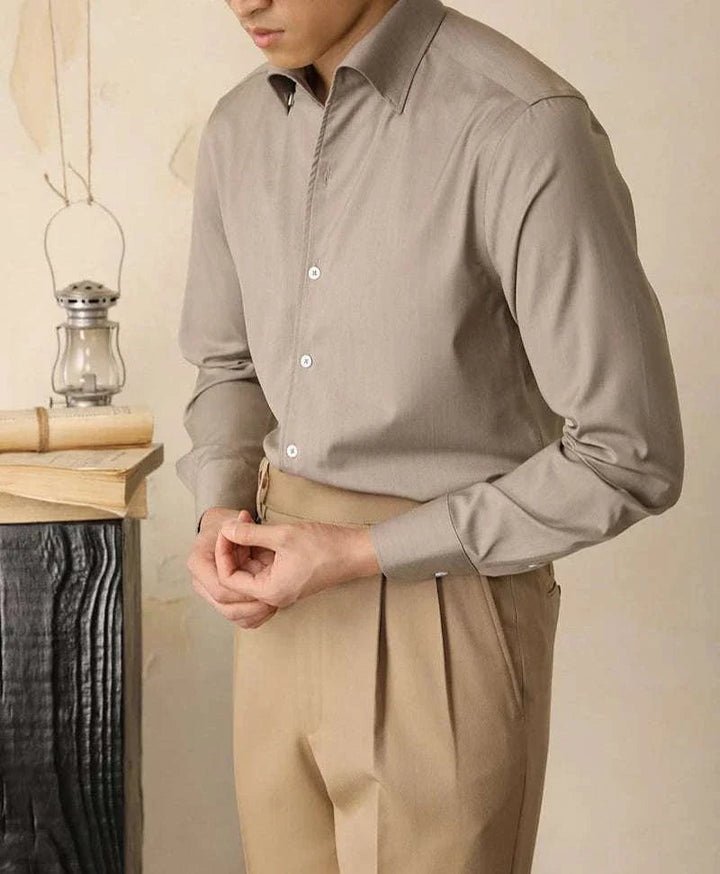 Dress Shirt - Polyester Blend Streamlined Fit And Neat Wear