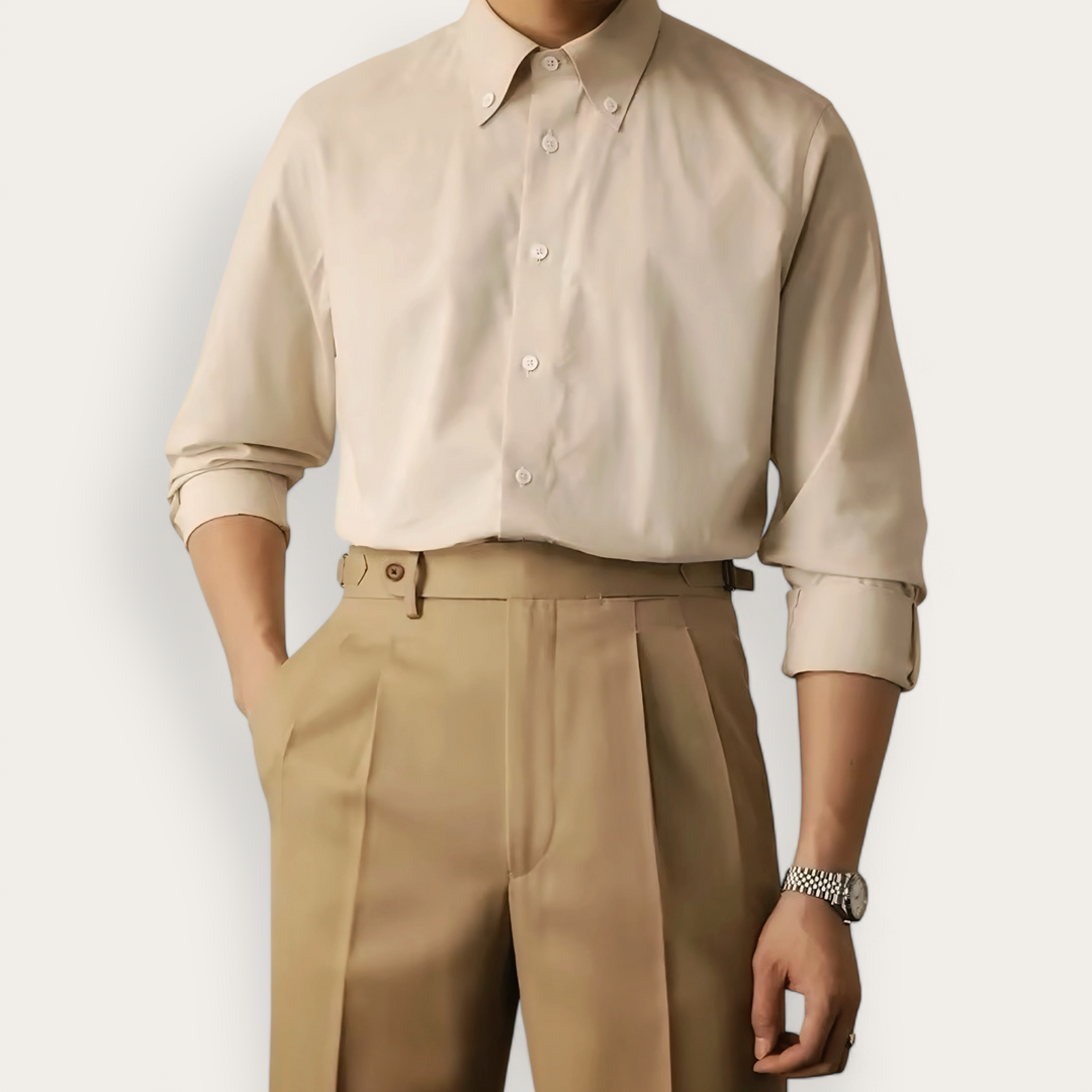 Dress Shirt - Polyester Blend Streamlined Fit And Neat Wear