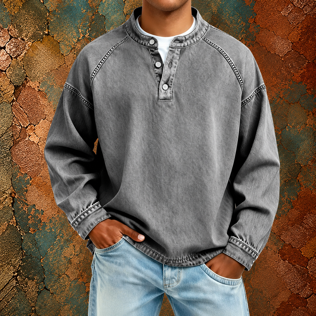 Stanley | Camiseta Henley Vaquera