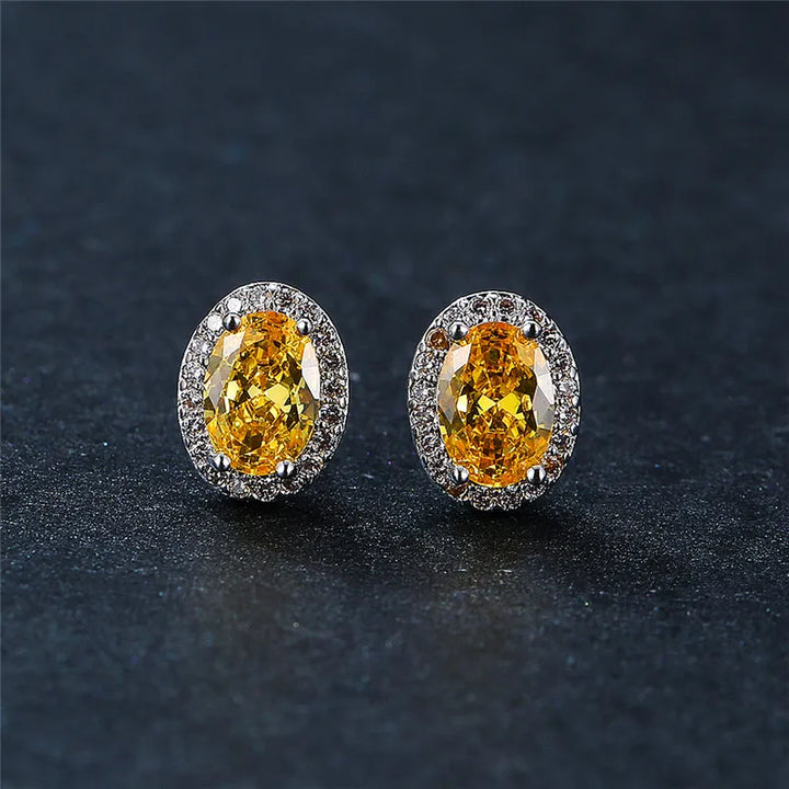 Ovaline | Colorstone Stud Earrings