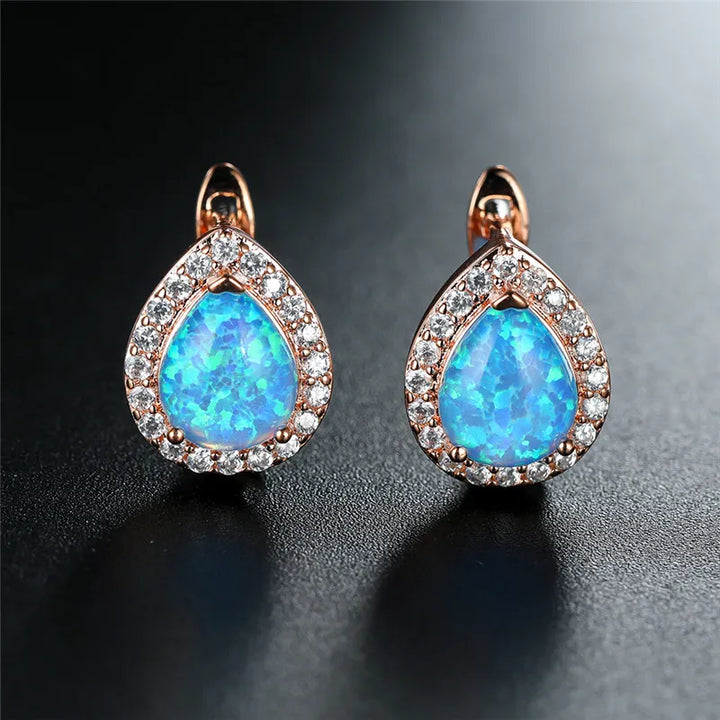 Celestia Opal-Look Clip Earrings alternate view
