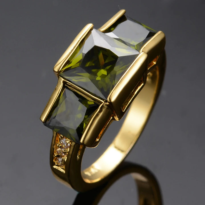 Olive Square | Crystal Ring