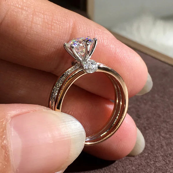 Lumi Round | White Crystal Ring