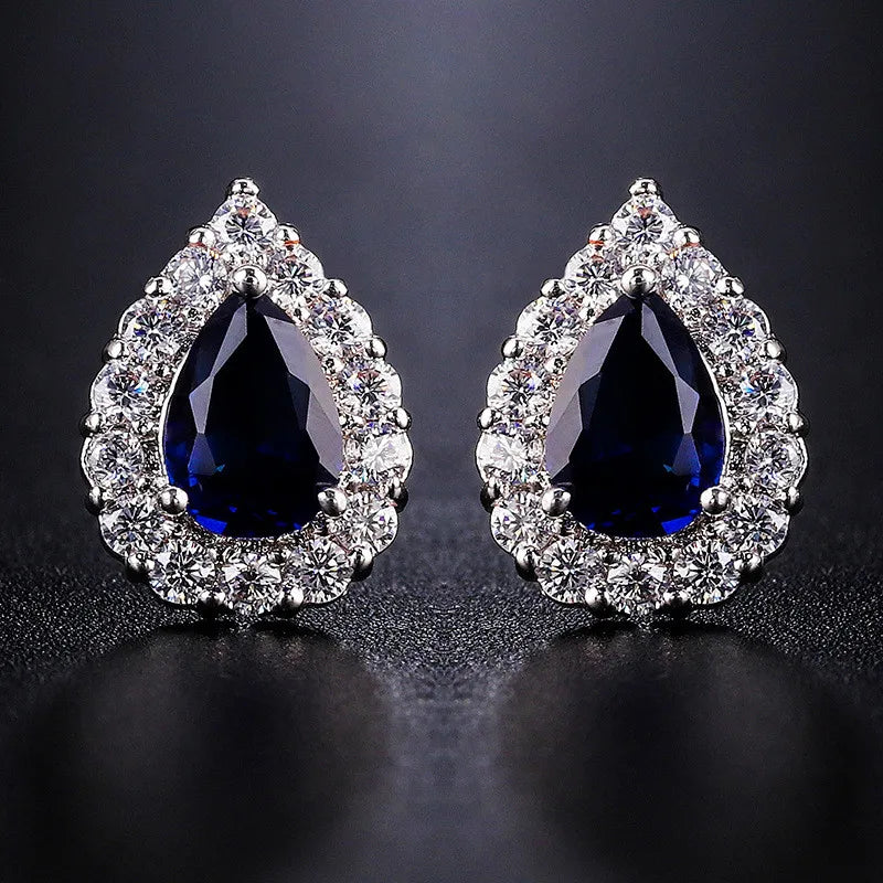 Jewelina | Colorstone Stud Earrings