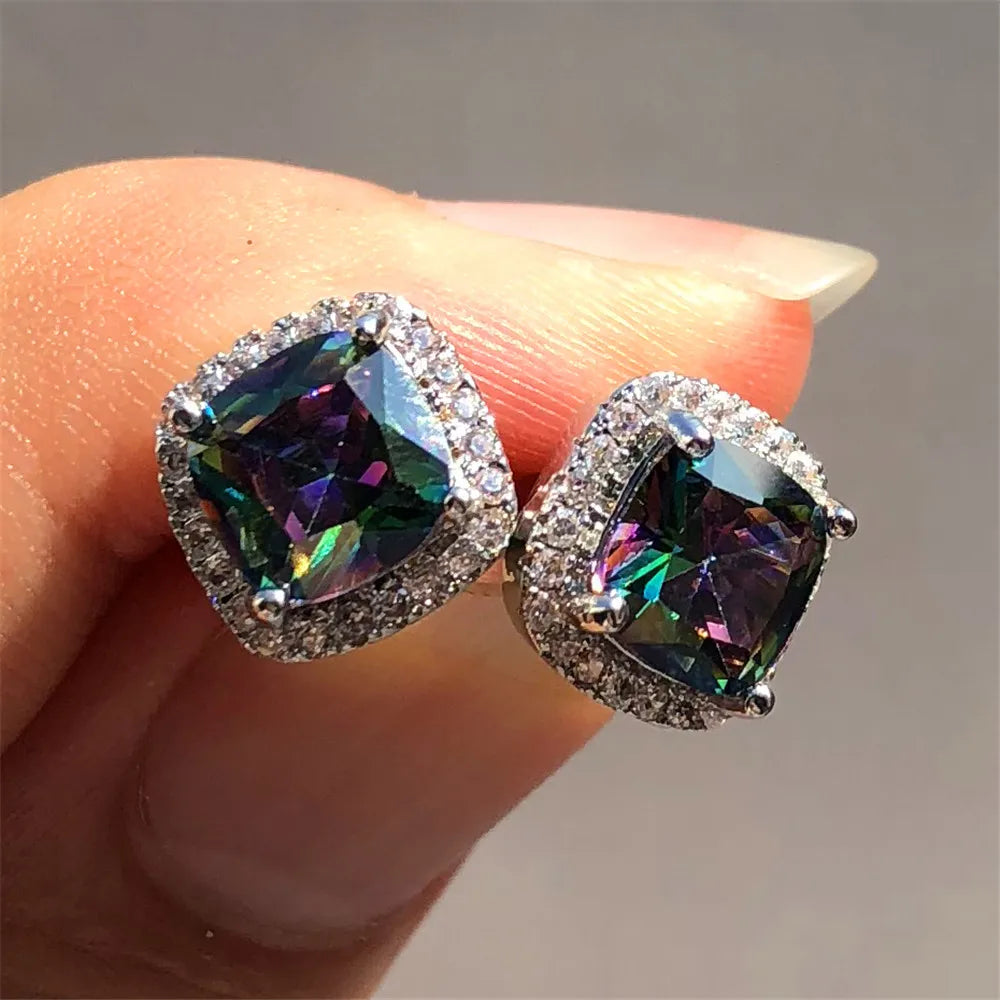 Gemelle | Multicolor Crystal Stud Earrings