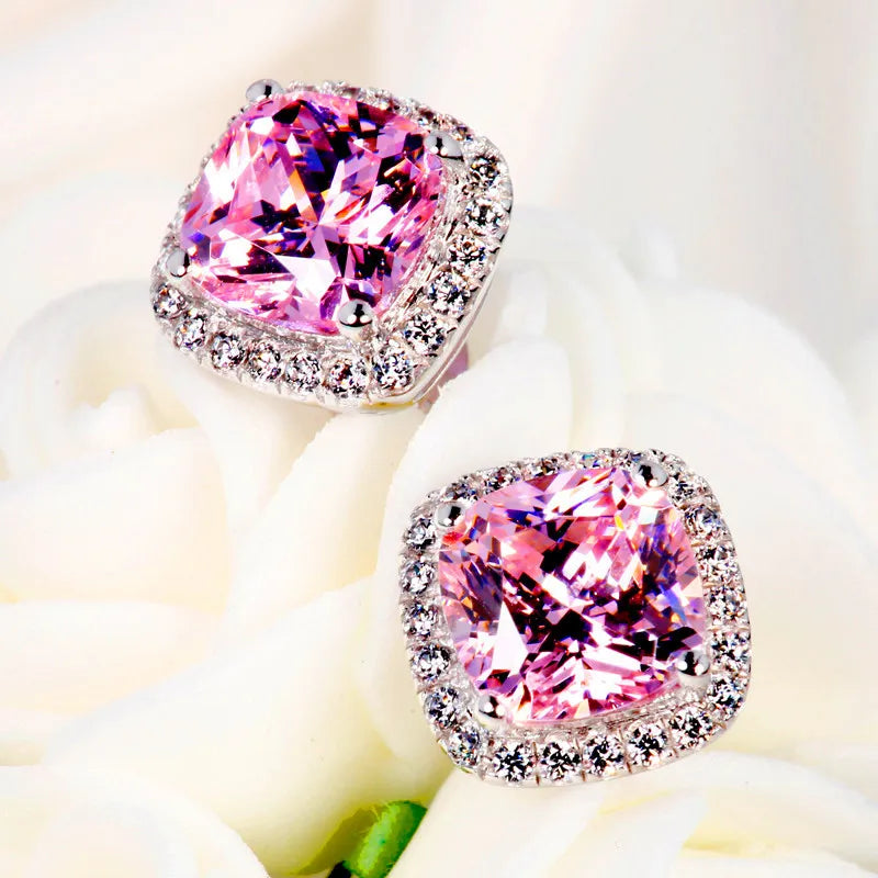 Gemma Colorstone Stud Earrings close-up detail