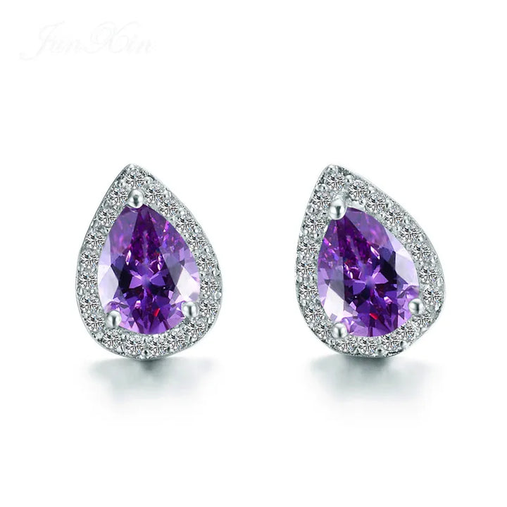 Jewelina | Colorstone Stud Earrings