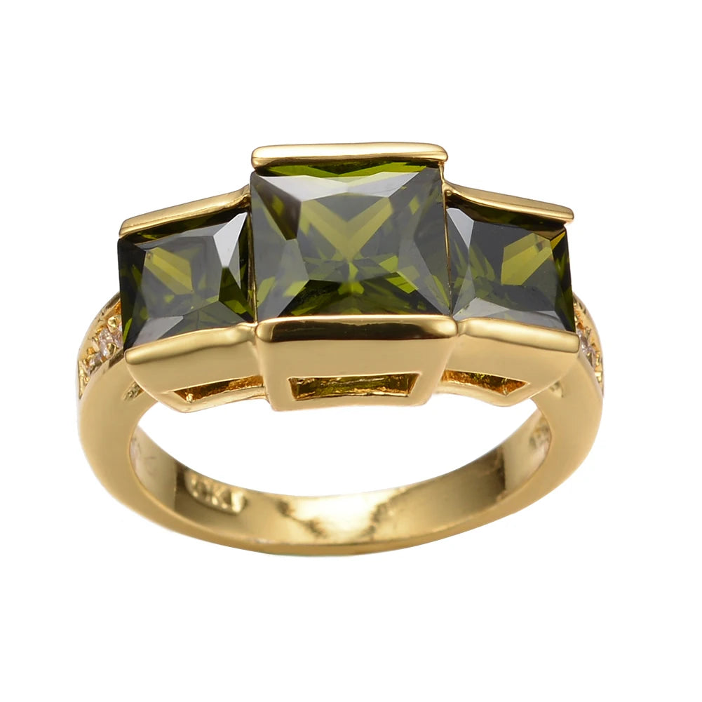 Olive Square | Crystal Ring