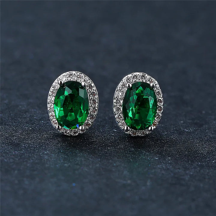 Ovaline | Colorstone Stud Earrings