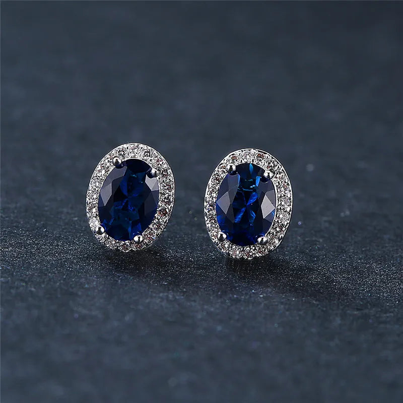 Ovaline | Colorstone Stud Earrings