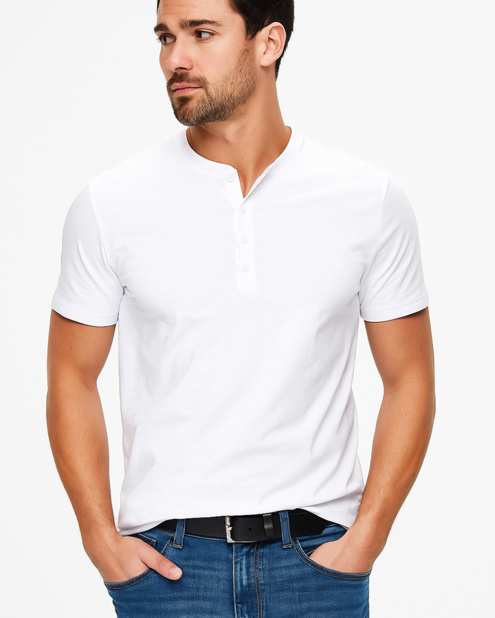 Henley Shirt – Button Placket Neck & Flat Under Layers