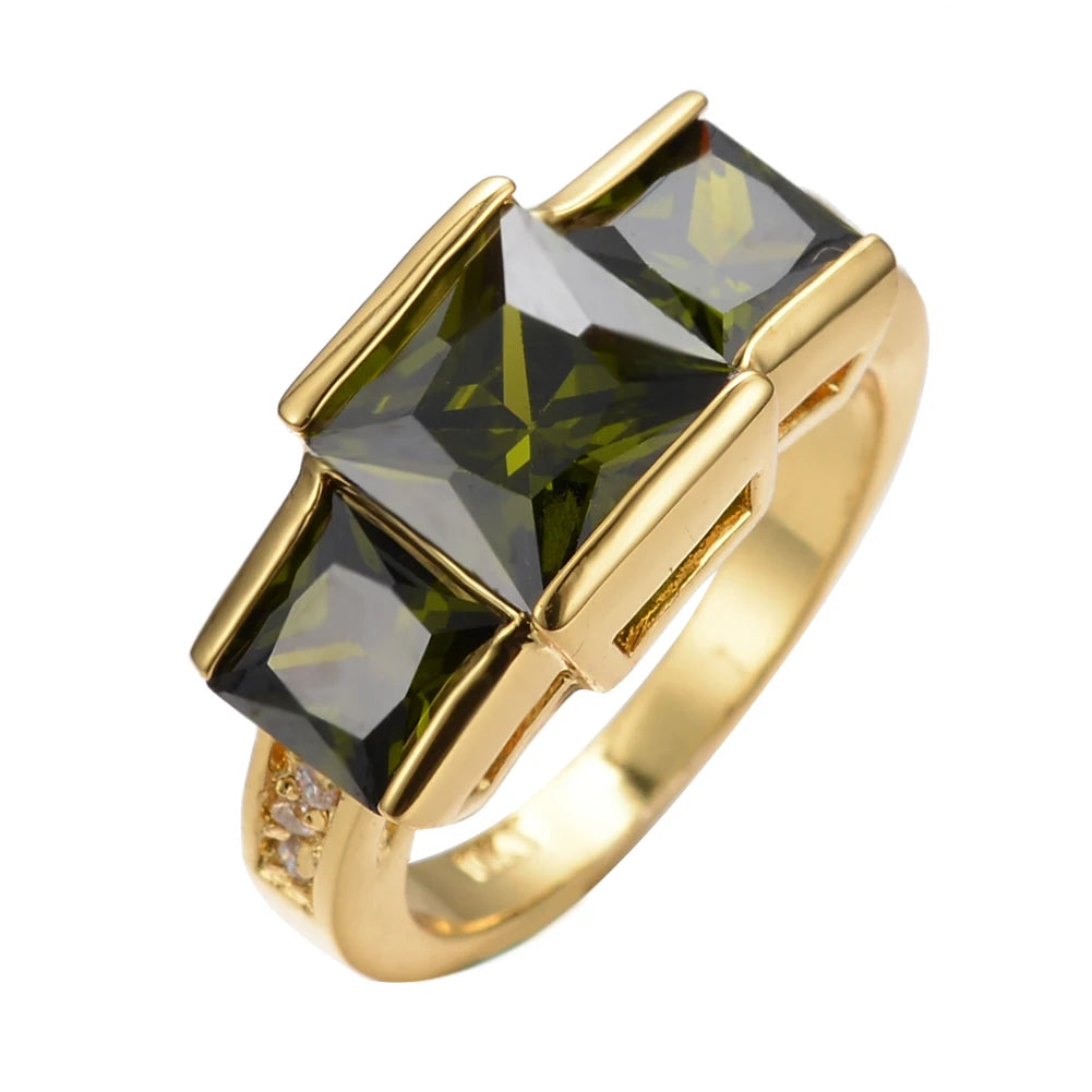 Olive Square | Crystal Ring