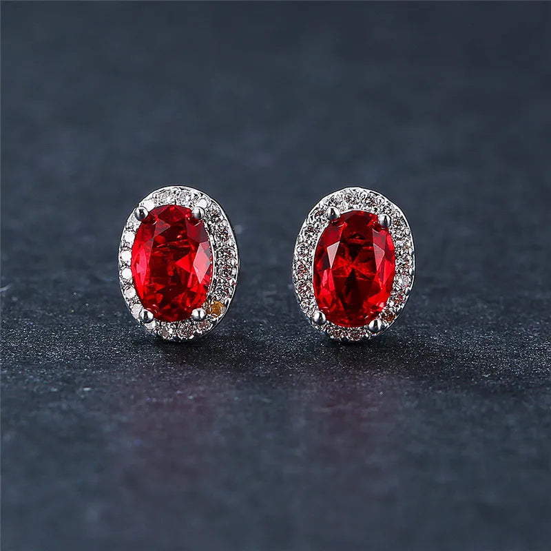 Ovaline | Colorstone Stud Earrings