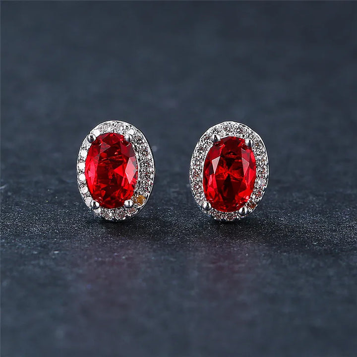 Ovaline | Colorstone Stud Earrings