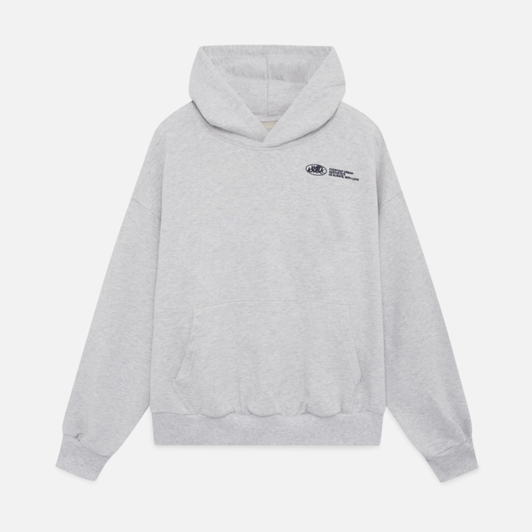 Hoodie - Fabric Blend Loose Cut & Subtle Print Ease