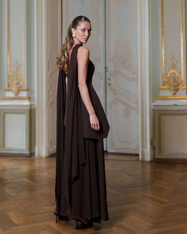 Azaleea Brown Maxi Dress